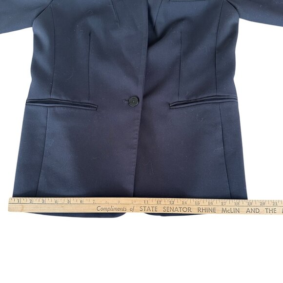 Maeve by Anthropolgie Lazar Roll Sleeve Blazer Black Women's Size 10 Career Chic - Picture 11 of 15